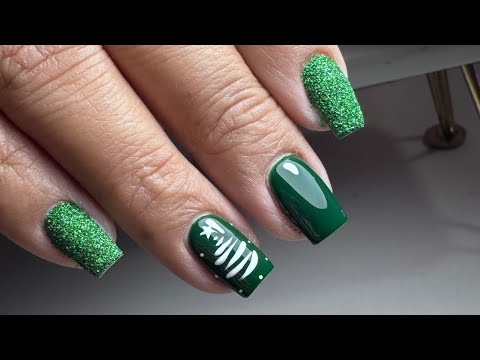 Uñas de DICIEMBRE verde 🎄