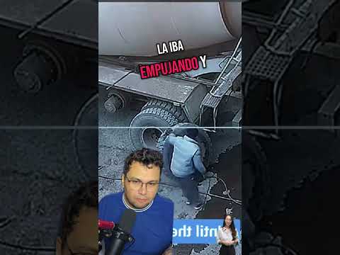 Por poco, le explota la llanta en la cara