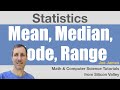 Calculating Mean, Median, Mode, and Range