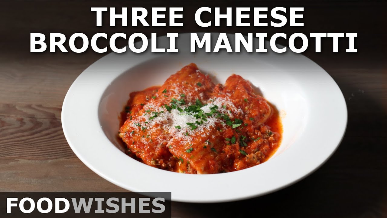 Three Cheese Broccoli Manicotti with Secret Sausage Sauce