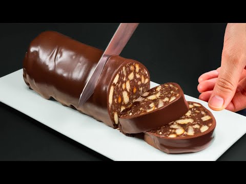Schokoladenwurst! Leckeres Dessert ohne Backen! 5-Minuten-Rezept