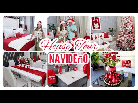 TOUR NAVIDEÑO DE TODA LA CASA 2024🎄 SALA COMEDOR COCINA HABITACIONES PATIO