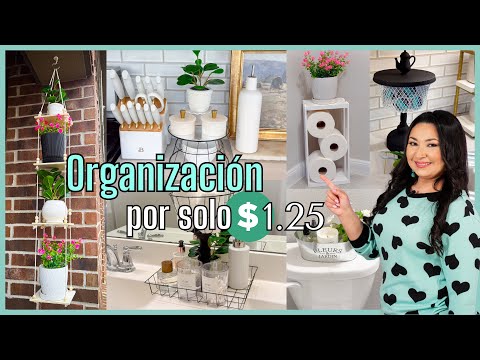 iDEAS para ORGANIZAR tu Hogar por solo $1.25 / Dollar Tree ideas