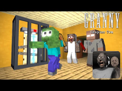 MONSTER MOBS GRANNY CHAPTER 2 ESCAPE CHALLENGE MINECRAFT ANIMATION