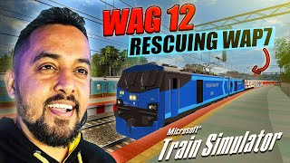 WHEN WAG 12 RESCUES THE FAILED WAP 7 NEAR KARJAT | INDIAN TRAIN SIMULATOR