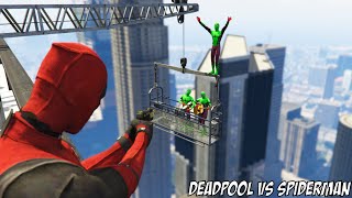 GTA 5 Funny Ragdolls With Stun Gun Deadpool Vs Green Spiderman (Euphoria Physics, Funny Moments)