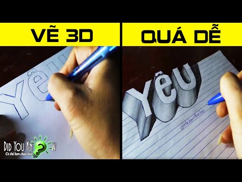 Cách vẽ chữ YÊU - Vẽ 3D đơn giản(3D Trick Art) | HotNhat.tv - Chia ...
