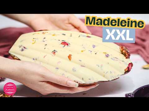 La madeleine XXL ! Une madeleine géante intensément vanille à partager