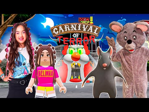 O RATO MALVADÃO DESAFIOU A BELINHA NO PARQUE DO IT A COISA NO ROBLOX - ESCAPE THE CARNIVAL