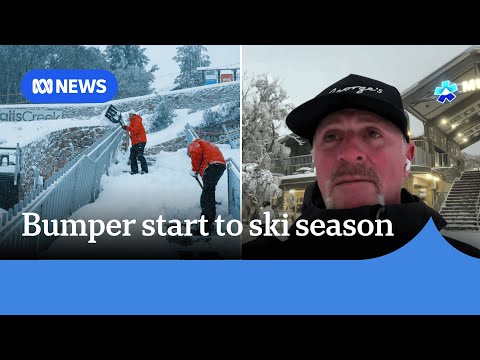 YouTube video thumbnail: 'Fantastic' Start to Victorian ski Season as Alpine Resorts Blanketed in Snow