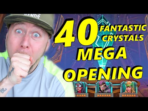 BUST OPEN 40 FANTASTIC CRYSTALS in MARVEL CONTEST of CHAMPIONS