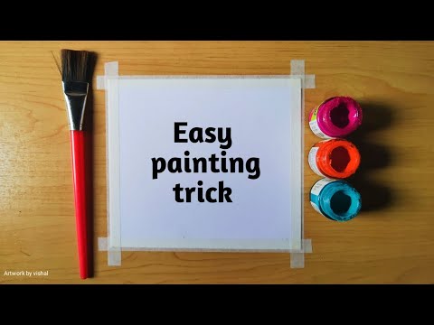 easy painting trick . lovely watercolor painting . for beginners