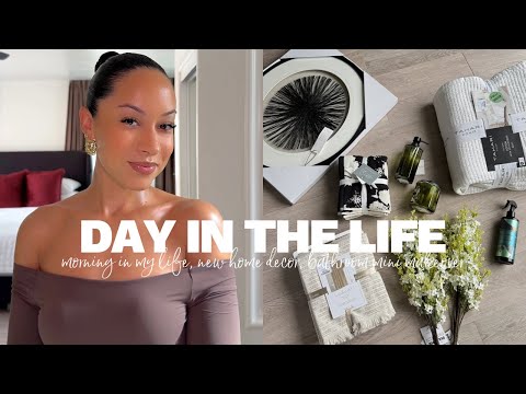 vlog: simple morning in my life, new home decor, bathroom mini makeover