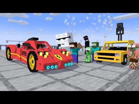 Ramp Car Racing : NOOB vs PRO  Car Racing  3D Challenge - Minecraft Animation