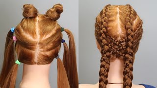 How To Double Dutch Braid Step by Step | Two Side Fish Braided Hairstyle for Girls
