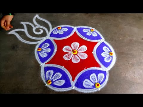 Aadivelli special kolam🌻/5*3 Beautiful rangoli 🌻/ pandaga muggulu designs🌻/Amazing rangoli