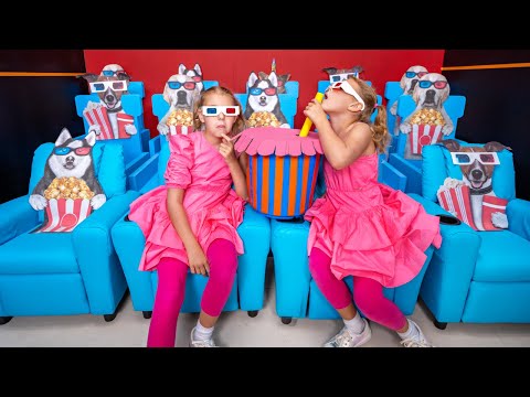 🍿 Jornada divertida para niños en el cine | Dibujos animados infantiles | Vania Mania ESP
