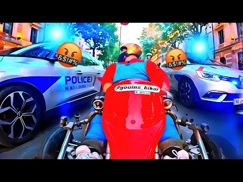 IL SE FAIT ATTRAPER LA POLICE - MOMENTS EPIQUES MOTORCYCLE