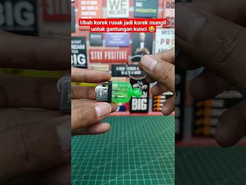 Kreatif sekali ! Ubah korek rusak jadi korek mungil untuk gantungan kunci..
