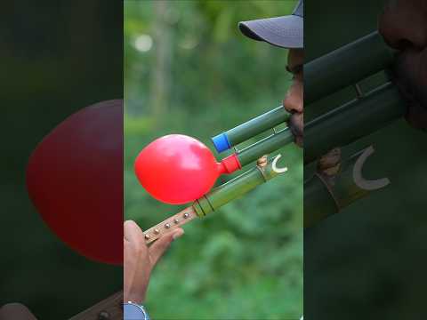 DIY Bamboo Slingshots with Two Clour Balloone Creations #Bamboo #Slingshots #Diy
