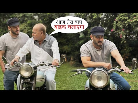 Salman Khan and his Dad Salim Khan Enjoying His First Bike Riding at Panvel Farmhouse