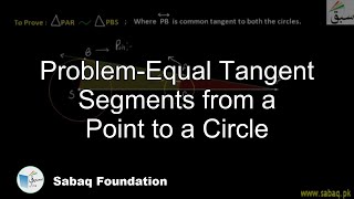 Problem-Equal Tangent Segments from a Point to a Circle
