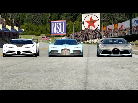 Bugatti Tourbillon vs Bigatti Divo vs Bugatti Centodieci at Old SPA