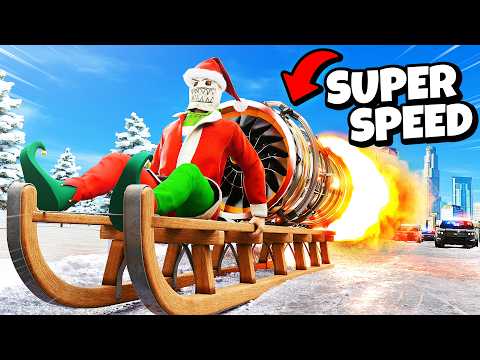 Using SANTA'S Real SLED - GTA 5 RP