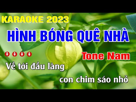 Hình Bóng Quê Nhà Karaoke Tone Nam (Dm) Nhạc Sống | Trung Hiếu