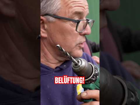 So bohrt Udo Belüftungslöcher in eine Tonne (mehr oder weniger) ! #bohren #werkzeuge #heimwerker