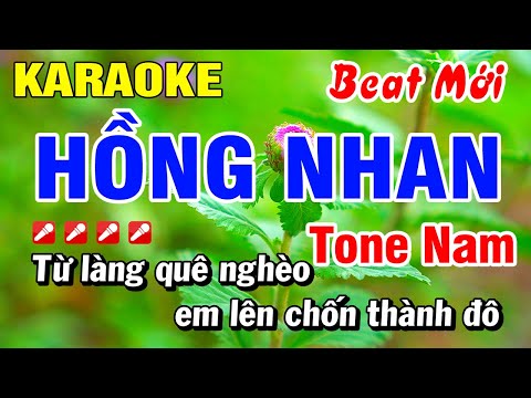 Karaoke Hồng Nhan (Beat Hay) Nhạc Sống Tone Nam | Hoài Phong Organ