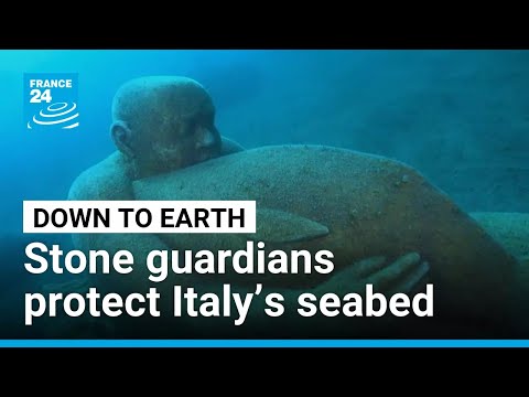 YouTube video thumbnail: Giant Marble Statues Guard Italy’s Seas From Illegal Fishing