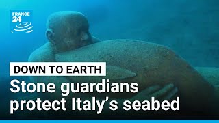 YouTube video thumbnail: Giant Marble Statues Guard Italy’s Seas From Illegal Fishing