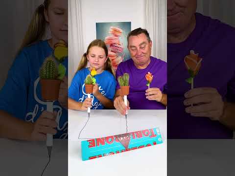 Dad vs Daughter Crazy Candy Challenge!  🍭🌵😜😂 #milaniacat #funnyshorts #tiktok #viralshorts