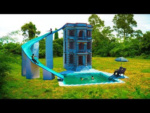 Build A Sky-bridge Water Slide For Resort [part end]