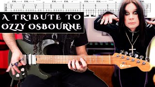 Top 10 Iconic Ozzy Osbourne Guitar Riffs | With TABs