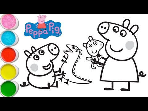 Nursery rhymes. Peppa pig colouring pages. Videos for toddlers #peppapigcoloring #peppapig #abc