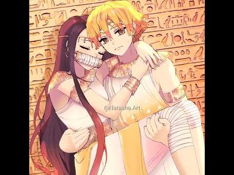 nezuko&zenitsu x Egyptian trend #demonslayer #shorts