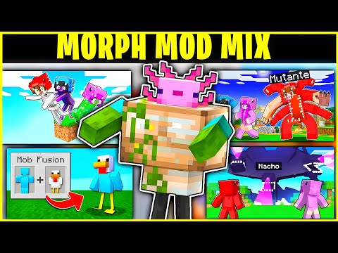 Morph Mod para Minecraft PE 1.21! 👶🏻🧬🐖 Cómo Convertirse en Cualquier Mob en Minecraft Bedrock