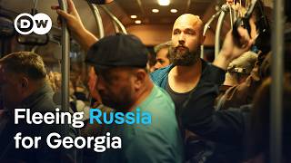YouTube video thumbnail:  Russians Leave for Georgia Amid Fears of New Mobilization