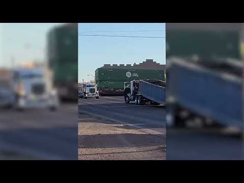 Shocking Video Shows Moment Train Crashes Into Truck