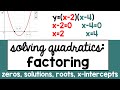 Solving Quadratics by Factoring and Graphing