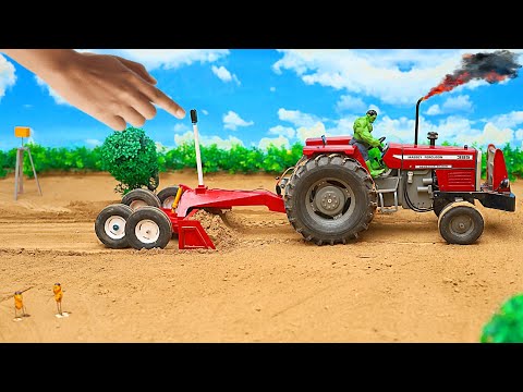 New technology science project | Most advance Lazer level Machine | tractor videos | MF 385 tractor