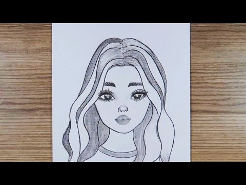 Güzel Kız Resmi Nasıl Çizilir/ Karakalem Kolay Çizimler