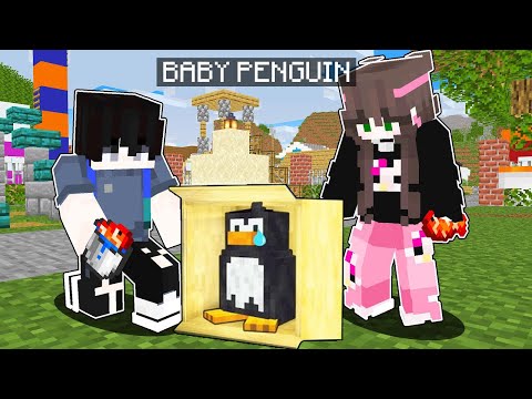 Helping A Lost Baby PENGUIN in Minecraft | TAROPA VILLAGE