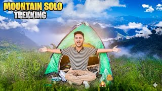 Solo Mountain Trekking 🏔️⛺ | Surviving a Night in the Wilderness