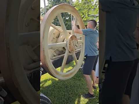 2 stroke mega flywheel, formerly powering oil-drilling rigs 🔥