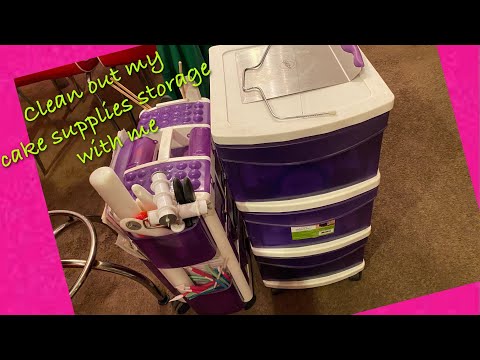 Watch me organize my cake decorating supply storage...