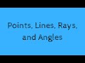 Exploring Points, Lines, Rays, and Angles in 4th Grade Math