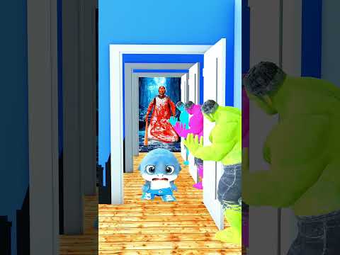Granny Says "Play With Me" ๐ฑ | Hulk Warns Baby Shark to Escape #animation #granny